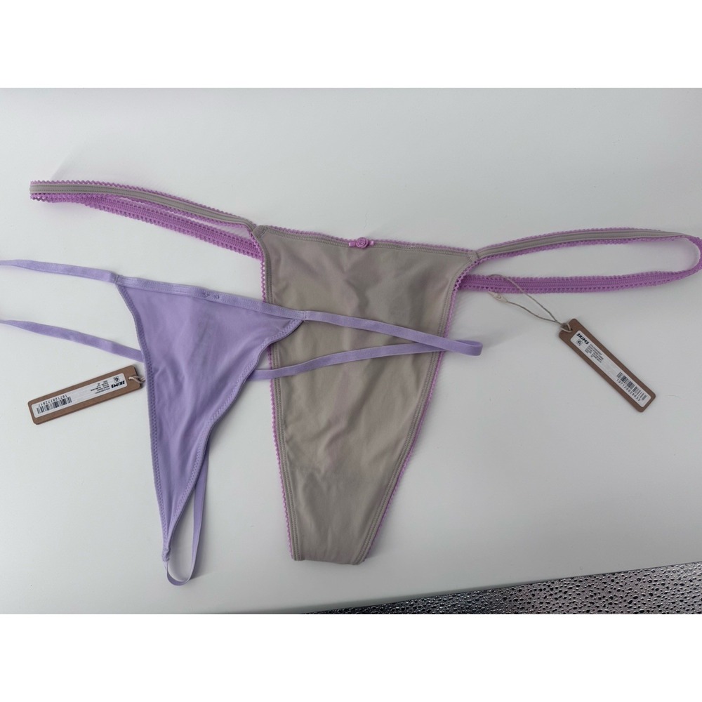 Skims Fits Everybody Micro Thong And Picot  String Thong Size 4X NWT